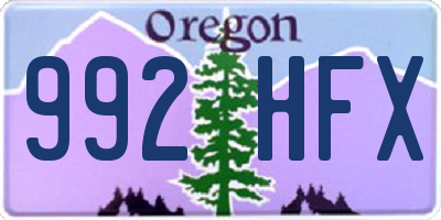 OR license plate 992HFX