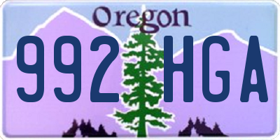 OR license plate 992HGA