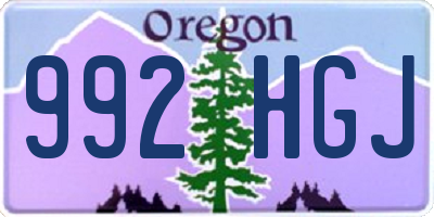 OR license plate 992HGJ