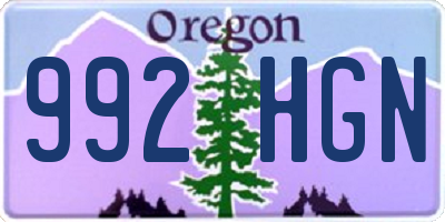 OR license plate 992HGN