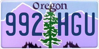 OR license plate 992HGU