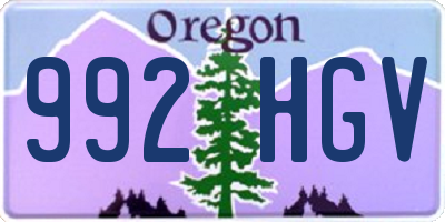 OR license plate 992HGV