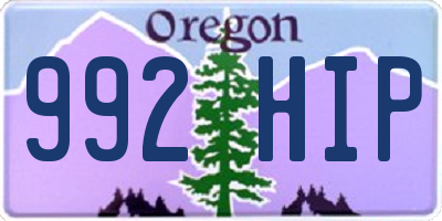 OR license plate 992HIP