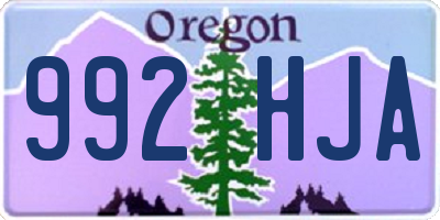 OR license plate 992HJA