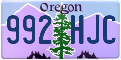 OR license plate 992HJC