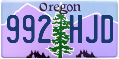 OR license plate 992HJD