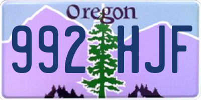 OR license plate 992HJF
