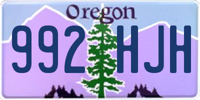 OR license plate 992HJH