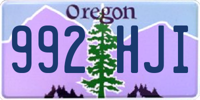 OR license plate 992HJI