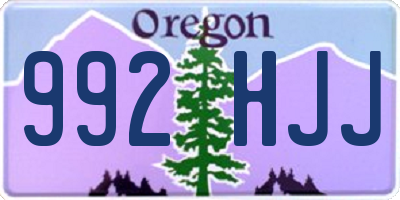 OR license plate 992HJJ