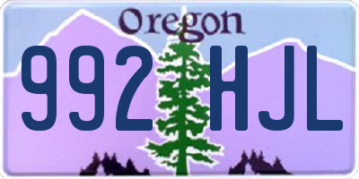 OR license plate 992HJL