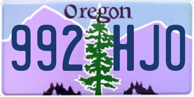 OR license plate 992HJO