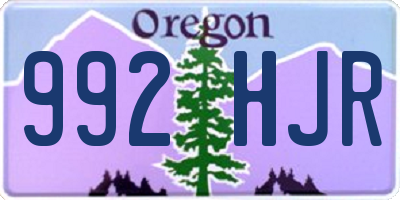 OR license plate 992HJR