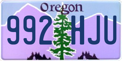 OR license plate 992HJU