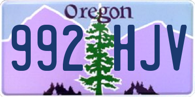 OR license plate 992HJV