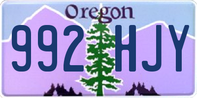 OR license plate 992HJY