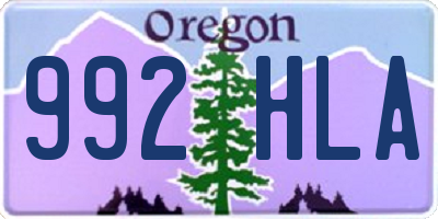 OR license plate 992HLA