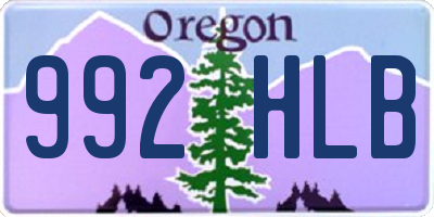 OR license plate 992HLB