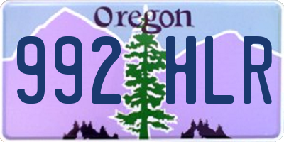 OR license plate 992HLR