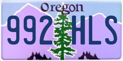 OR license plate 992HLS