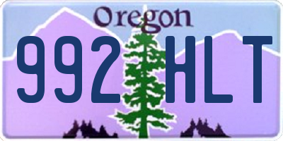 OR license plate 992HLT