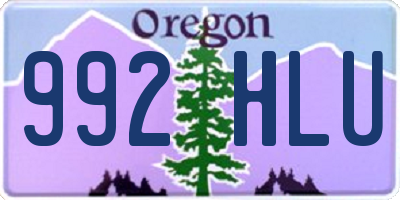 OR license plate 992HLU