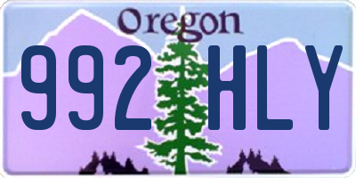 OR license plate 992HLY