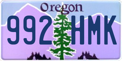 OR license plate 992HMK