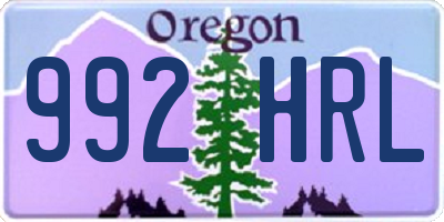 OR license plate 992HRL