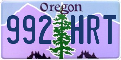 OR license plate 992HRT