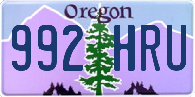 OR license plate 992HRU