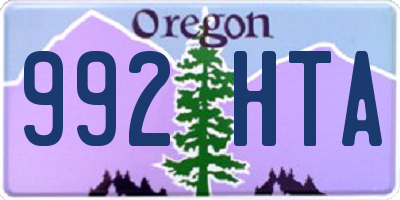 OR license plate 992HTA