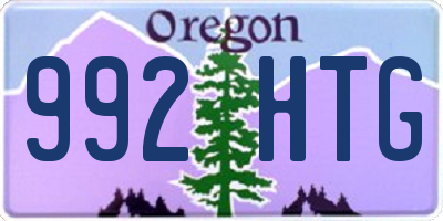 OR license plate 992HTG