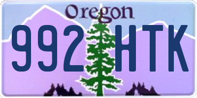 OR license plate 992HTK