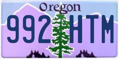 OR license plate 992HTM