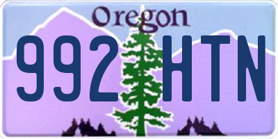 OR license plate 992HTN