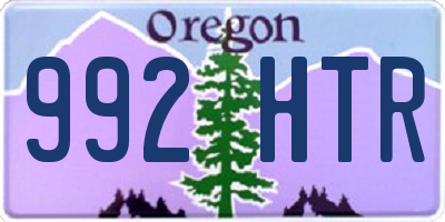 OR license plate 992HTR