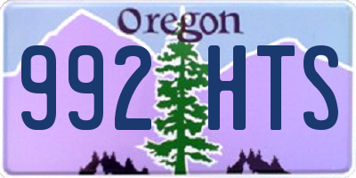 OR license plate 992HTS