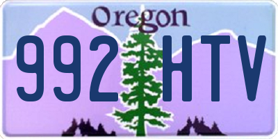 OR license plate 992HTV