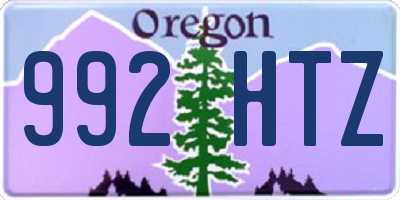OR license plate 992HTZ