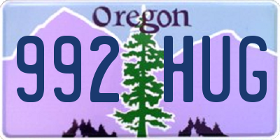 OR license plate 992HUG