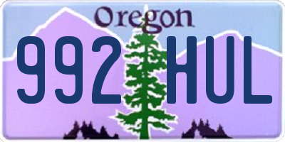 OR license plate 992HUL