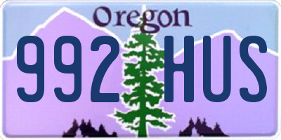 OR license plate 992HUS