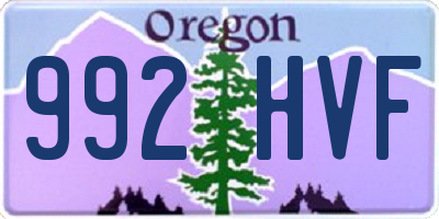 OR license plate 992HVF