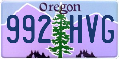 OR license plate 992HVG