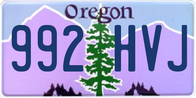 OR license plate 992HVJ