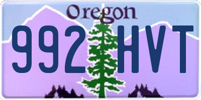 OR license plate 992HVT