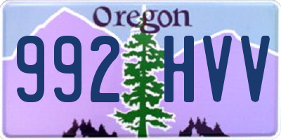 OR license plate 992HVV