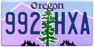 OR license plate 992HXA