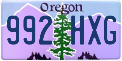 OR license plate 992HXG